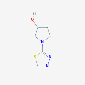 molecular formula C6H9N3OS B2425205 1-(1,3,4-Thiadiazol-2-yl)pyrrolidin-3-ol CAS No. 1339605-18-3