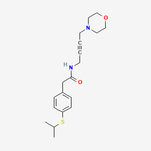 2-(4-(isopropylthio)phenyl)-N-(4-morpholinobut-2-yn-1-yl)acetamide