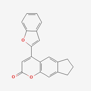 molecular formula C20H14O3 B2425232 4-(1-benzofuran-2-yl)-7,8-dihydrocyclopenta[g]chromen-2(6H)-one CAS No. 858770-61-3