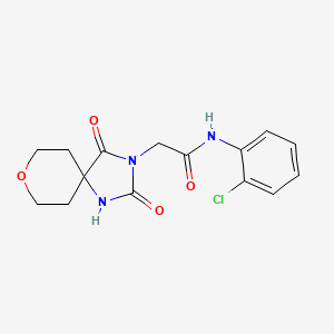 molecular formula C15H16ClN3O4 B2425243 N-(2-chlorophenyl)-2-(2,4-dioxo-8-oxa-1,3-diazaspiro[4.5]dec-3-yl)acetamide CAS No. 1775492-66-4