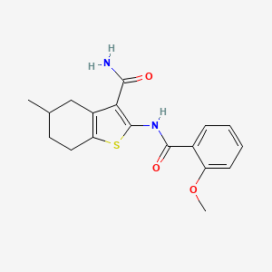 2-(2-Methoxybenzamido)-5-methyl-4,5,6,7-tetrahydrobenzo[b]thiophene-3-carboxamide