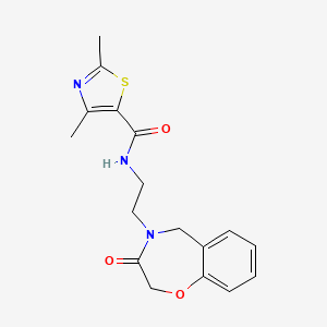2,4-dimethyl-N-(2-(3-oxo-2,3-dihydrobenzo[f][1,4]oxazepin-4(5H)-yl)ethyl)thiazole-5-carboxamide
