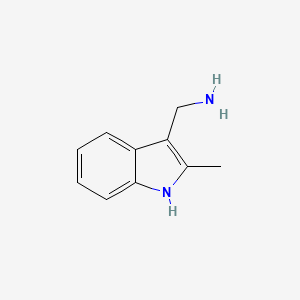 molecular formula C10H12N2 B2425269 [(2-methyl-1H-indol-3-yl)methyl]amine hydrochloride CAS No. 90888-61-2