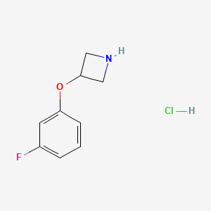 molecular formula C9H11ClFNO B2425297 3-(3-Fluorophenoxy)azetidine hydrochloride CAS No. 106860-03-1; 1236861-75-8