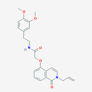 molecular formula C24H26N2O5 B2425308 2-((2-allyl-1-oxo-1,2-dihydroisoquinolin-5-yl)oxy)-N-(3,4-dimethoxyphenethyl)acetamide CAS No. 898431-19-1