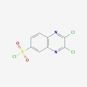 molecular formula C8H3Cl3N2O2S B2425371 2,3-Dichloroquinoxaline-6-sulfonyl chloride CAS No. 2149-05-5