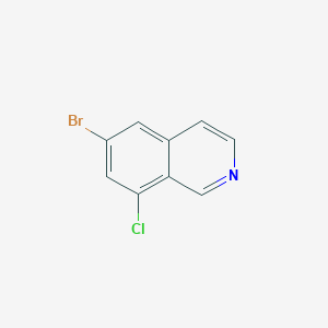 molecular formula C9H5BrClN B2425374 6-Bromo-8-chloroisoquinoline CAS No. 1824270-14-5