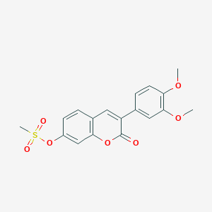 molecular formula C18H16O7S B2425411 3-(3,4-dimethoxyphenyl)-2-oxo-2H-chromen-7-yl methanesulfonate CAS No. 869080-78-4