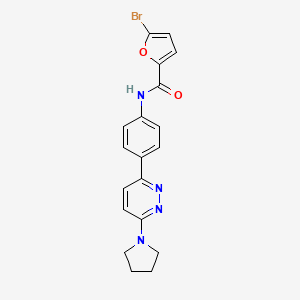5-bromo-N-(4-(6-(pyrrolidin-1-yl)pyridazin-3-yl)phenyl)furan-2-carboxamide