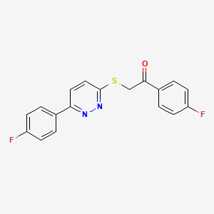 B2425458 1-(4-Fluorophenyl)-2-[6-(4-fluorophenyl)pyridazin-3-yl]sulfanylethanone CAS No. 872695-17-5