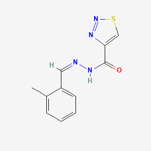 molecular formula C11H10N4OS B2425470 N'-[(Z)-(2-methylphenyl)methylidene]-1,2,3-thiadiazole-4-carbohydrazide CAS No. 477872-14-3