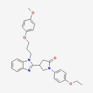 1-(4-ethoxyphenyl)-4-{1-[3-(4-methoxyphenoxy)propyl]-1H-benzimidazol-2-yl}pyrrolidin-2-one