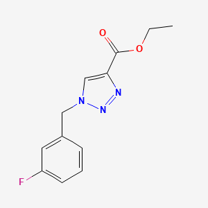 molecular formula C12H12FN3O2 B2425477 1-(3-氟苄基)-1H-1,2,3-三唑-4-甲酸乙酯 CAS No. 1204897-51-7