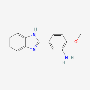 molecular formula C14H13N3O B2425481 5-(1H-1,3-benzodiazol-2-yl)-2-methoxyaniline CAS No. 443124-54-7