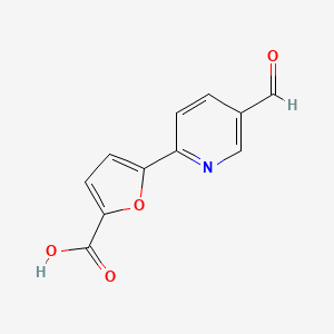 molecular formula C11H7NO4 B2425486 5-(5-甲酰基吡啶-2-基)呋喃-2-羧酸 CAS No. 2137591-52-5