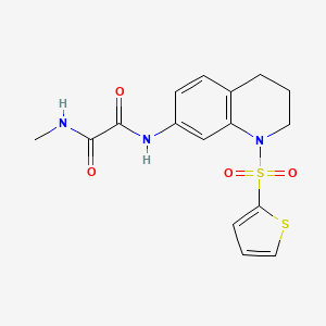 N-methyl-N'-(1-thiophen-2-ylsulfonyl-3,4-dihydro-2H-quinolin-7-yl)oxamide