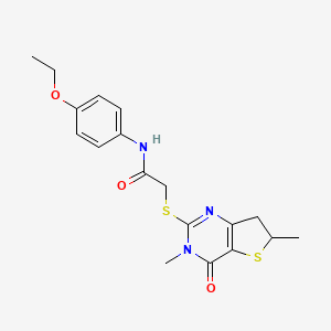 2-[(3,6-dimethyl-4-oxo-6,7-dihydrothieno[3,2-d]pyrimidin-2-yl)sulfanyl]-N-(4-ethoxyphenyl)acetamide
