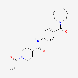 N-[4-(Azepane-1-carbonyl)phenyl]-1-prop-2-enoylpiperidine-4-carboxamide