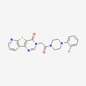 3-(2-(4-(2-fluorophenyl)piperazin-1-yl)-2-oxoethyl)pyrido[3',2':4,5]thieno[3,2-d]pyrimidin-4(3H)-one