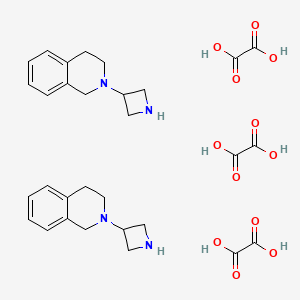 molecular formula C30H38N4O12 B2425532 2-(Azetidin-3-yl)-3,4-dihydro-1H-isoquinoline;oxalic acid CAS No. 2034157-08-7