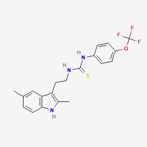 molecular formula C20H20F3N3OS B2425533 1-(2-(2,5-dimethyl-1H-indol-3-yl)ethyl)-3-(4-(trifluoromethoxy)phenyl)thiourea CAS No. 847389-90-6