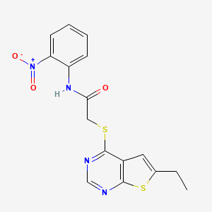 2-({6-ETHYLTHIENO[2,3-D]PYRIMIDIN-4-YL}SULFANYL)-N-(2-NITROPHENYL)ACETAMIDE