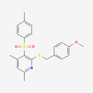 2-[(4-Methoxybenzyl)sulfanyl]-4,6-dimethyl-3-pyridinyl 4-methylphenyl sulfone