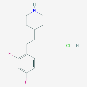 molecular formula C13H18ClF2N B2425539 4-[2-(2,4-Difluorophenyl)ethyl]piperidine hydrochloride CAS No. 148135-97-1