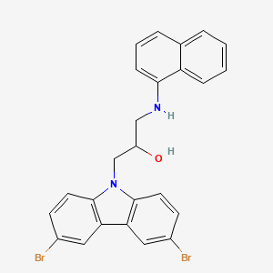 molecular formula C25H20Br2N2O B2425547 1-(3,6-dibromo-9H-carbazol-9-yl)-3-(naphthalen-1-ylamino)propan-2-ol CAS No. 312636-24-1