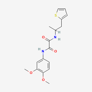 N1-(3,4-dimethoxyphenyl)-N2-(1-(thiophen-2-yl)propan-2-yl)oxalamide