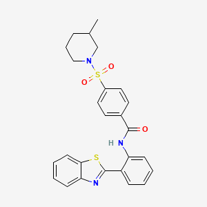 N-(2-(benzo[d]thiazol-2-yl)phenyl)-4-((3-methylpiperidin-1-yl)sulfonyl)benzamide