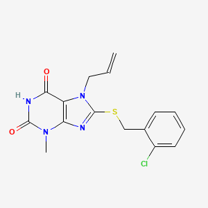 7-Allyl-8-(2-chloro-benzylsulfanyl)-3-methyl-3,7-dihydro-purine-2,6-dione