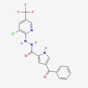 4-benzoyl-N'-[3-chloro-5-(trifluoromethyl)pyridin-2-yl]-1H-pyrrole-2-carbohydrazide