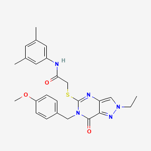 N-(3,5-dimethylphenyl)-2-((2-ethyl-6-(4-methoxybenzyl)-7-oxo-6,7-dihydro-2H-pyrazolo[4,3-d]pyrimidin-5-yl)thio)acetamide