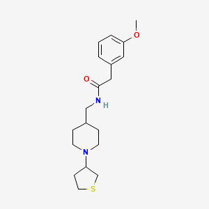 molecular formula C19H28N2O2S B2425572 2-(3-methoxyphenyl)-N-((1-(tetrahydrothiophen-3-yl)piperidin-4-yl)methyl)acetamide CAS No. 2034476-43-0