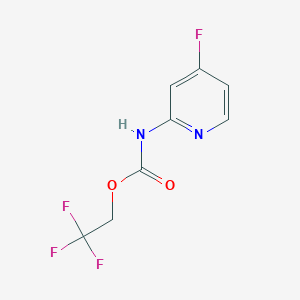 molecular formula C8H6F4N2O2 B2425575 2,2,2-trifluoroethyl N-(4-fluoropyridin-2-yl)carbamate CAS No. 2094735-10-9
