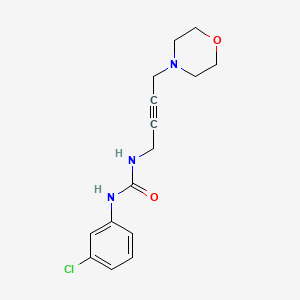 molecular formula C15H18ClN3O2 B2425580 1-(3-氯苯基)-3-(4-吗啉丁-2-炔-1-基)脲 CAS No. 1396679-04-1