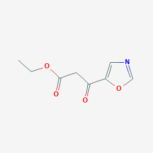 molecular formula C8H9NO4 B2425582 乙基 3-(1,3-恶唑-5-基)-3-氧代丙酸酯 CAS No. 1356404-91-5