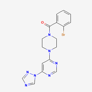 (4-(6-(1H-1,2,4-triazol-1-yl)pyrimidin-4-yl)piperazin-1-yl)(2-bromophenyl)methanone