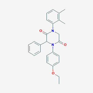 molecular formula C26H26N2O3 B242559 1-(2,3-Dimethylphenyl)-4-(4-ethoxyphenyl)-3-phenyl-2,5-piperazinedione 