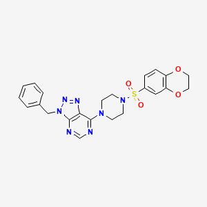 3-benzyl-7-(4-((2,3-dihydrobenzo[b][1,4]dioxin-6-yl)sulfonyl)piperazin-1-yl)-3H-[1,2,3]triazolo[4,5-d]pyrimidine