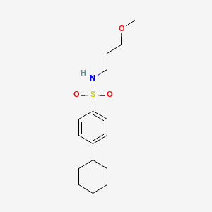 molecular formula C16H25NO3S B2425592 4-环己基-N-(3-甲氧基丙基)苯磺酰胺 CAS No. 878935-10-5