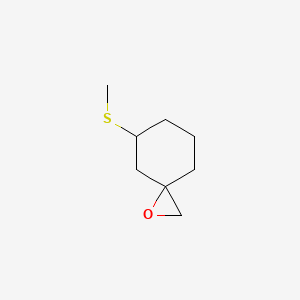 molecular formula C8H14OS B2425611 5-Methylsulfanyl-1-oxaspiro[2.5]octane CAS No. 2248367-08-8