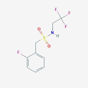 molecular formula C9H9F4NO2S B2425613 1-(2-Fluorophenyl)-N-(2,2,2-trifluoroethyl)methanesulfonamide CAS No. 2322223-92-5