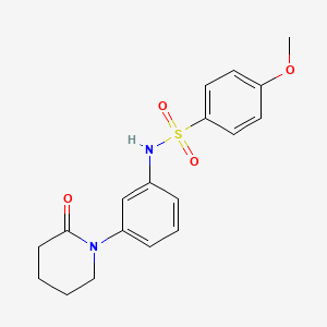 molecular formula C18H20N2O4S B2425615 4-methoxy-N-(3-(2-oxopiperidin-1-yl)phenyl)benzenesulfonamide CAS No. 941939-51-1
