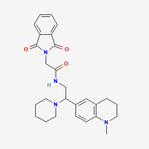 2-(1,3-dioxoisoindolin-2-yl)-N-(2-(1-methyl-1,2,3,4-tetrahydroquinolin-6-yl)-2-(piperidin-1-yl)ethyl)acetamide