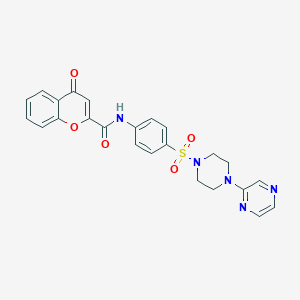 4-oxo-N-(4-((4-(pyrazin-2-yl)piperazin-1-yl)sulfonyl)phenyl)-4H-chromene-2-carboxamide