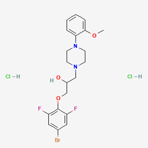 1-(4-Bromo-2,6-difluorophenoxy)-3-(4-(2-methoxyphenyl)piperazin-1-yl)propan-2-ol dihydrochloride