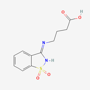 4-[(1,1-Dioxo-1,2-benzothiazol-3-yl)amino]butanoic acid