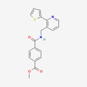 Methyl 4-(((2-(thiophen-2-yl)pyridin-3-yl)methyl)carbamoyl)benzoate